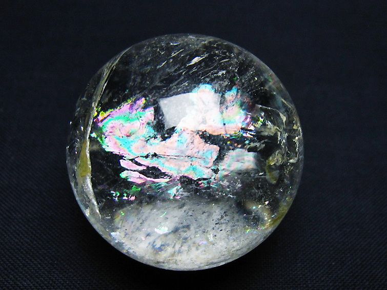 虹入り ヒマラヤ水晶 丸玉 35mm [t91-9278] 1枚目