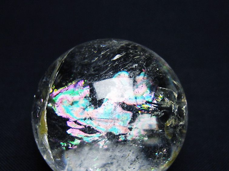 虹入り ヒマラヤ水晶 丸玉 35mm [t91-9278] 2枚目