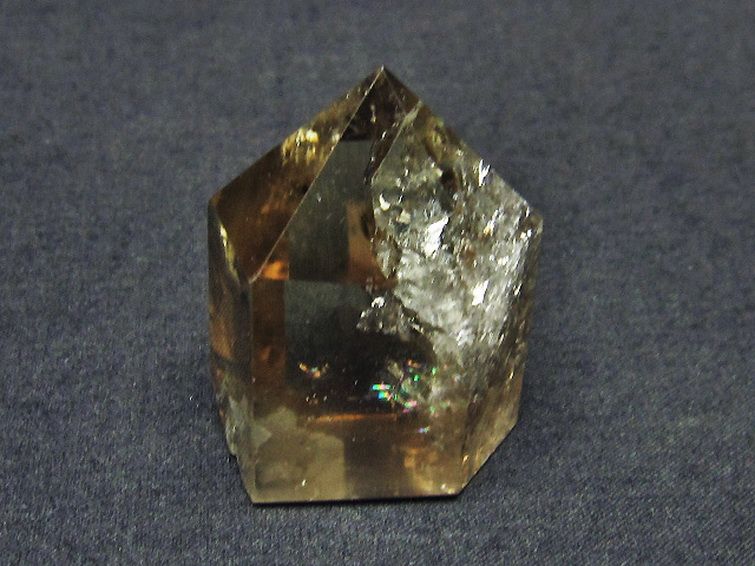 虹入り シトリン水晶 六角柱[T98-1538] 2枚目