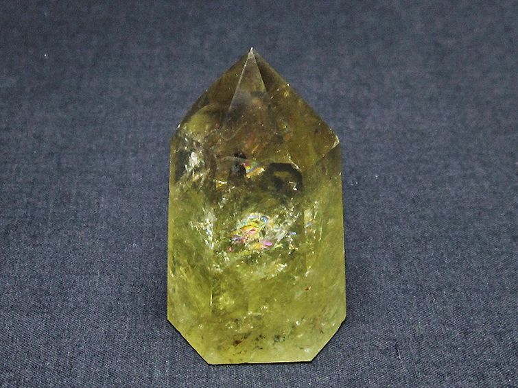 虹入り シトリン水晶 六角柱[T98-1916] 2枚目