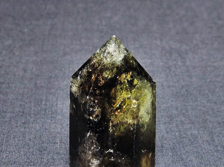 虹入り シトリン水晶 六角柱[T98-1938] 1枚目