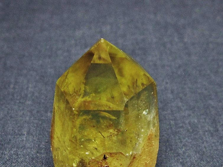 虹入り シトリン水晶 六角柱[T98-1969] 3枚目