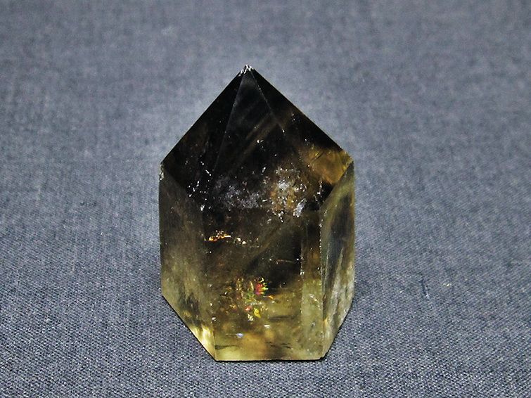 虹入り シトリン水晶 六角柱[T98-1976] 2枚目