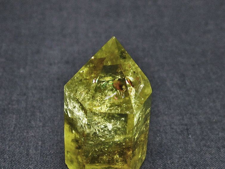 虹入り シトリン水晶 六角柱[T98-2011] 1枚目