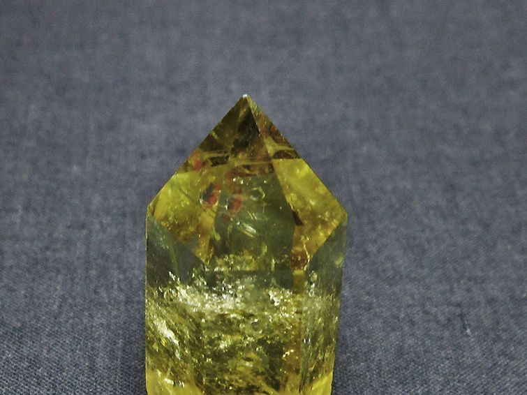 虹入り シトリン水晶 六角柱[T98-2011] 2枚目