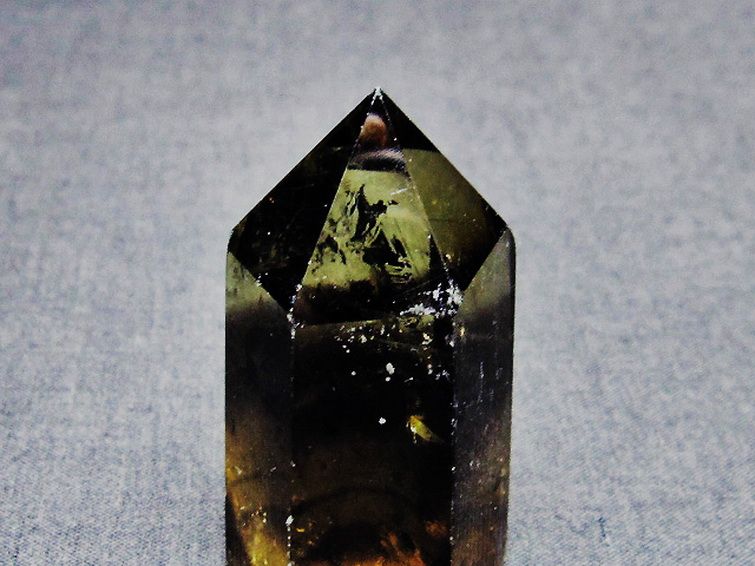 虹入り シトリン水晶 六角柱[T98-2023] 3枚目