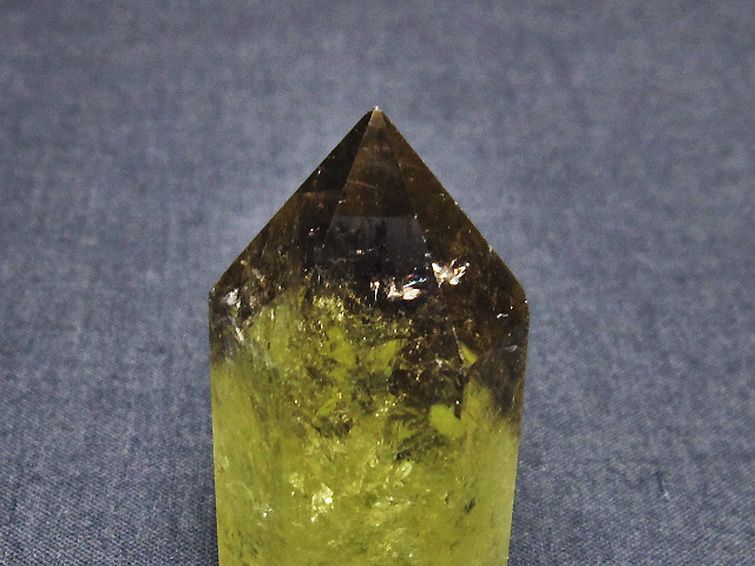 虹入り シトリン水晶 六角柱[T98-2034] 1枚目