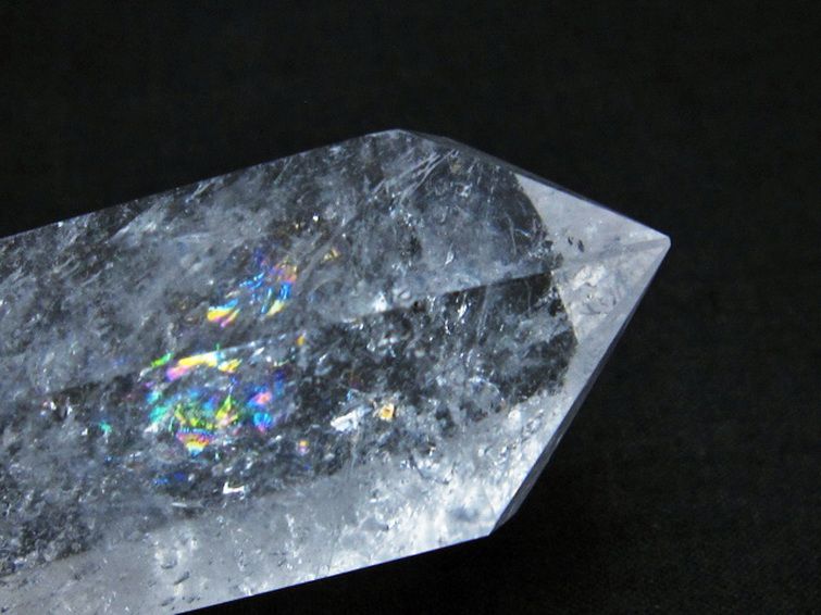 虹入り ヒマラヤ水晶ダブルポイント[T98-2091] 1枚目