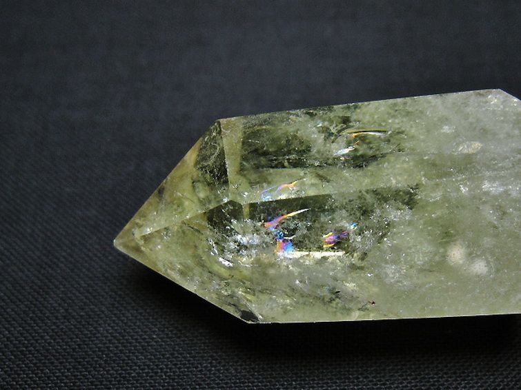 虹入り シトリン水晶 六角柱[T98-2217] 3枚目