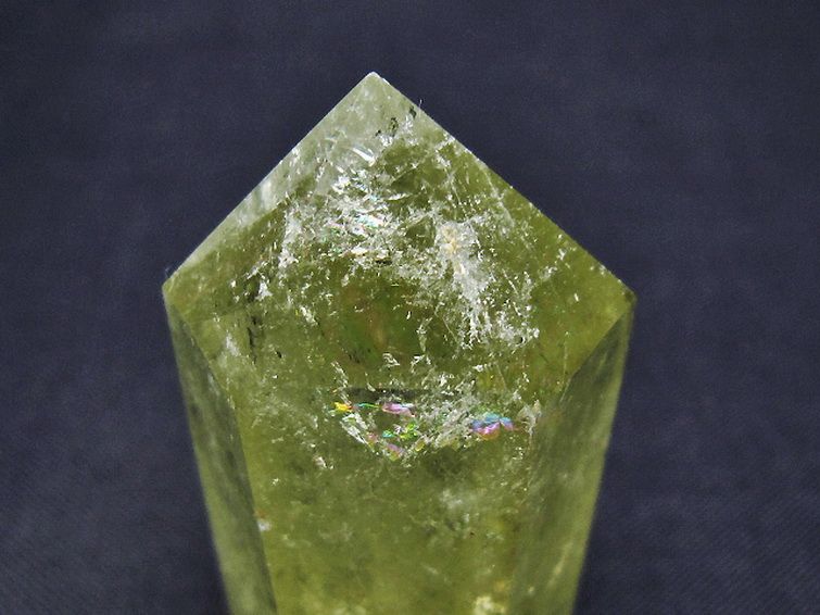 虹入り シトリン水晶 六角柱[T98-2221] 2枚目