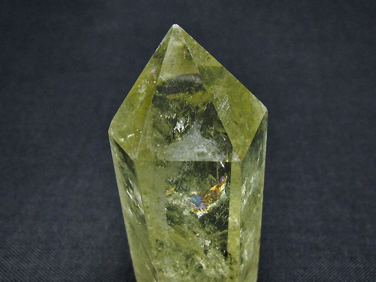 虹入り シトリン水晶 六角柱[T98-2224] 3枚目