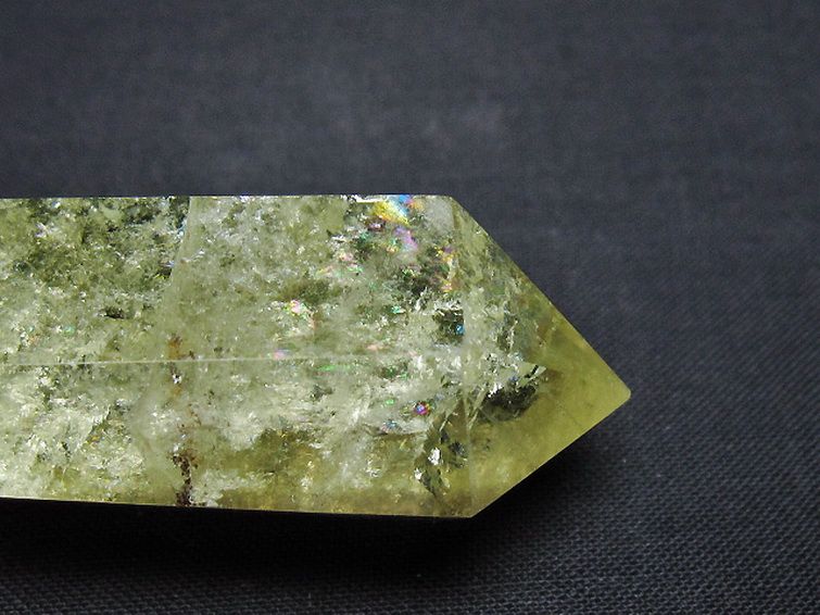 虹入り シトリン水晶 六角柱[T98-2230] 1枚目