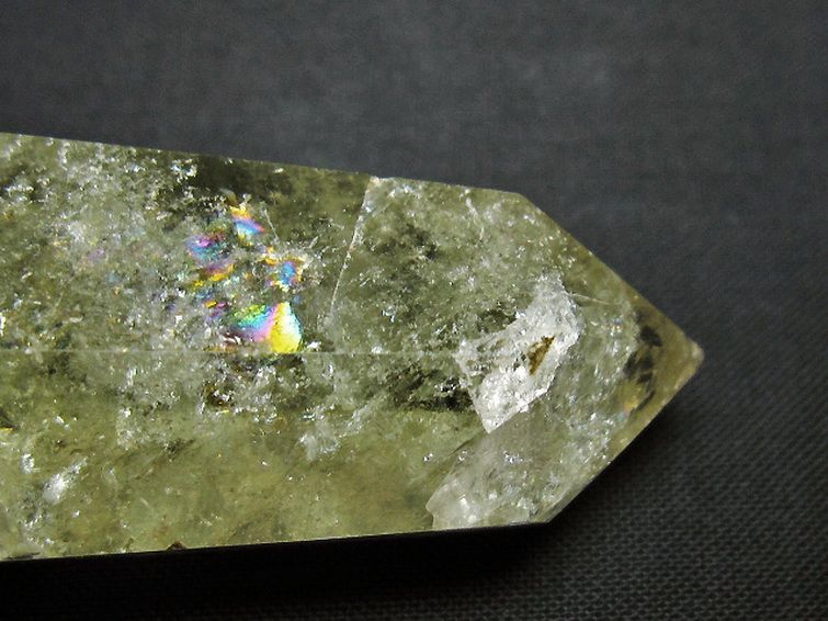 虹入り シトリン水晶 六角柱[T98-2233] 1枚目