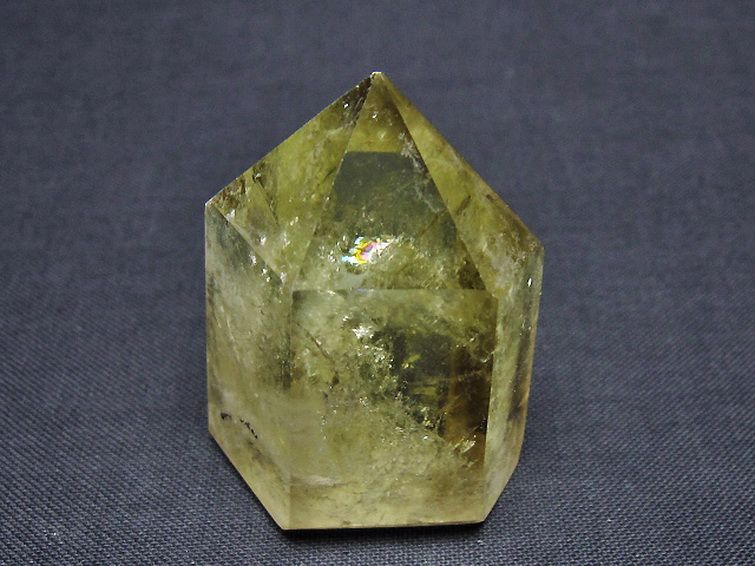 虹入り シトリン水晶 六角柱 [t98-2240] 1枚目