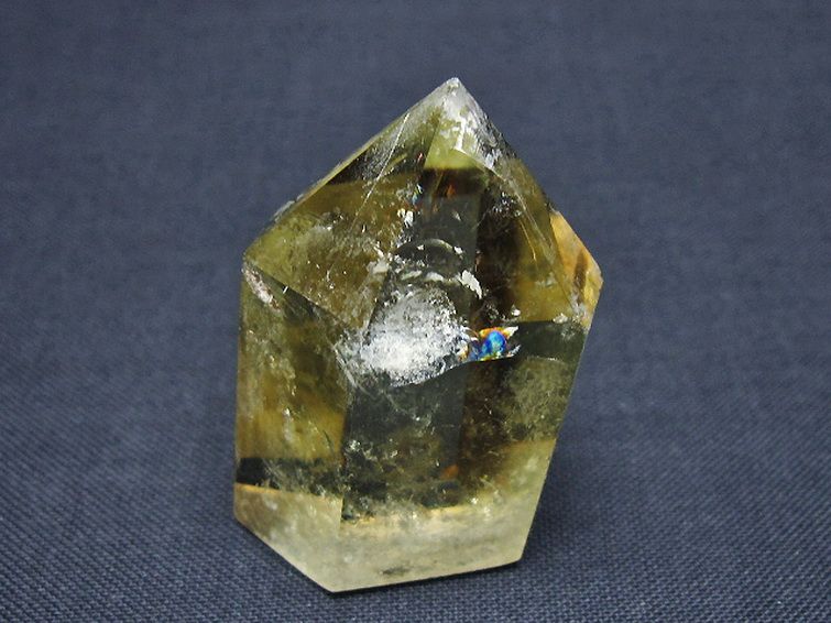 虹入り シトリン水晶 六角柱[T98-2252] 3枚目