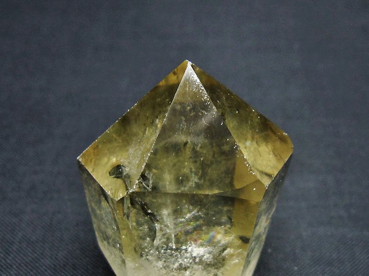 虹入り シトリン水晶 六角柱[T98-2256] 3枚目