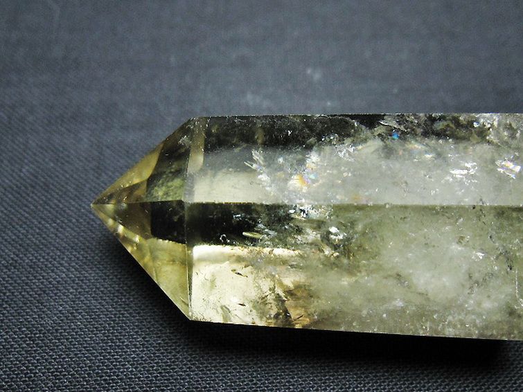 虹入り シトリン水晶 六角柱[T98-2276] 1枚目