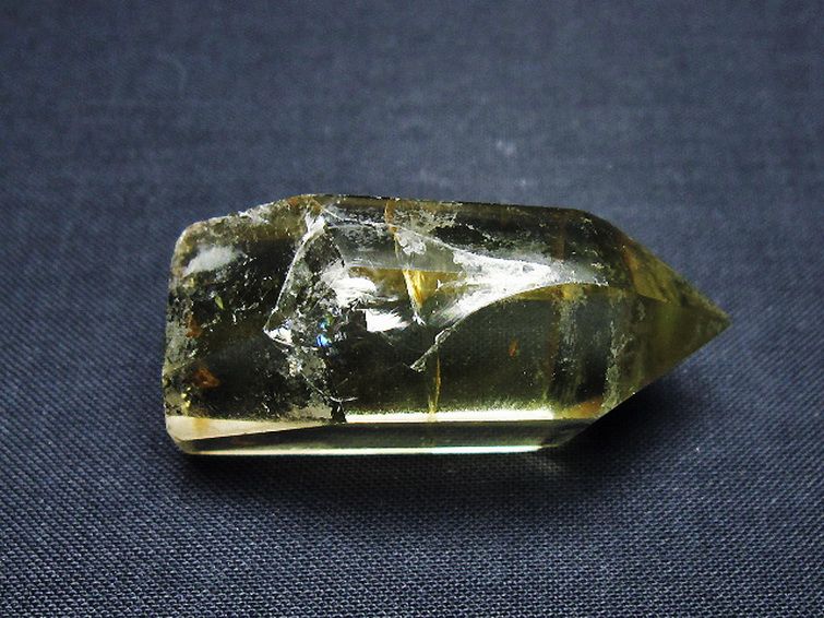 虹入り シトリン水晶 六角柱[T98-2277] 1枚目