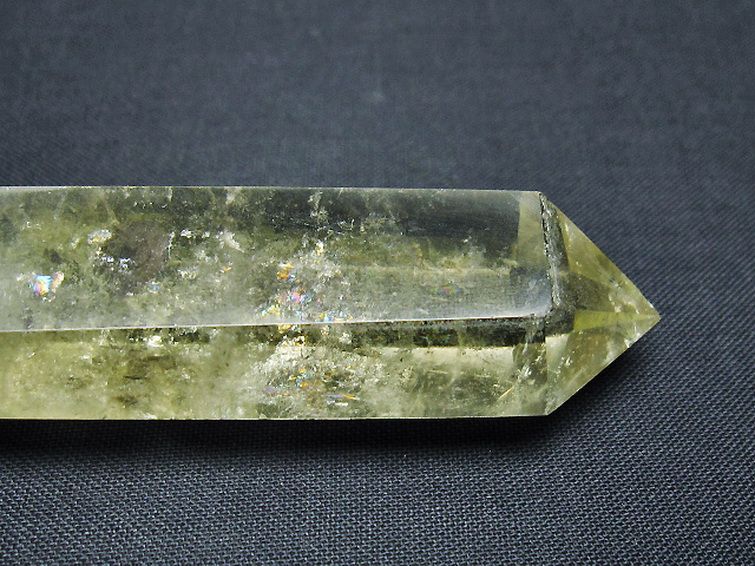 虹入り シトリン水晶 六角柱[T98-2291] 3枚目