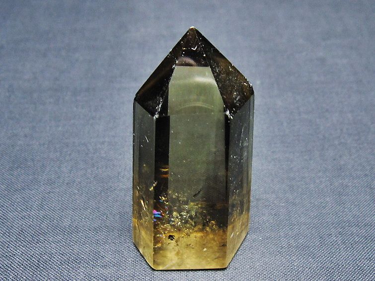 虹入り シトリン水晶 六角柱[T98-2301] 1枚目