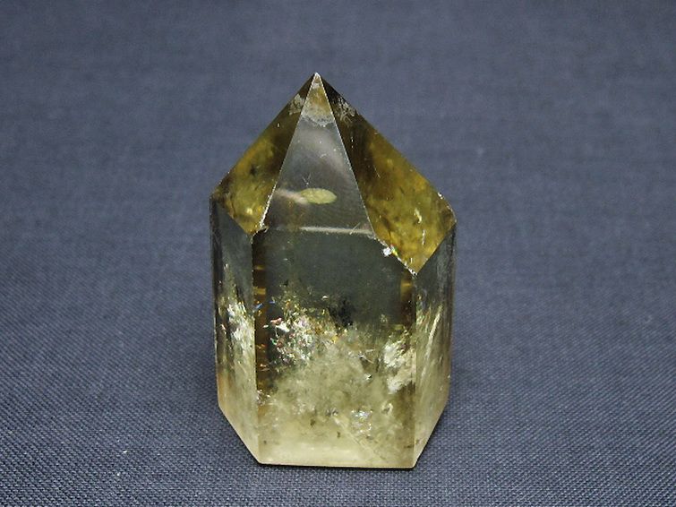 虹入り シトリン水晶 六角柱[T98-2312] 2枚目