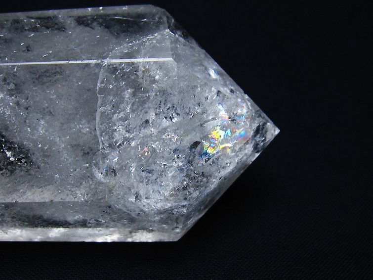 虹入り ヒマラヤ水晶ダブルポイント [t98-2544] 1枚目