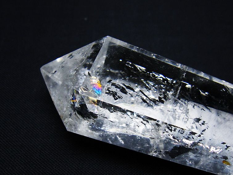 虹入り ヒマラヤ水晶ダブルポイント [t98-2611] 1枚目