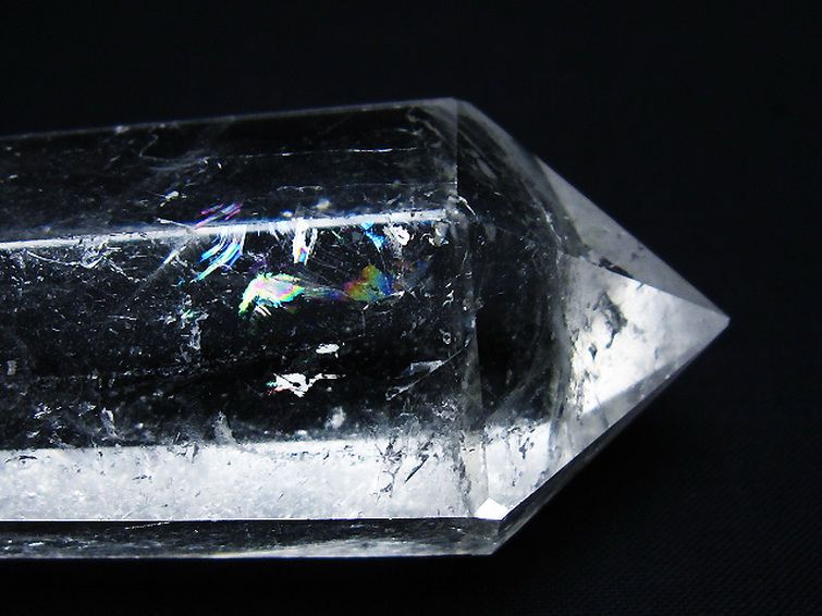 虹入り ヒマラヤ水晶ダブルポイント [t98-2686] 1枚目