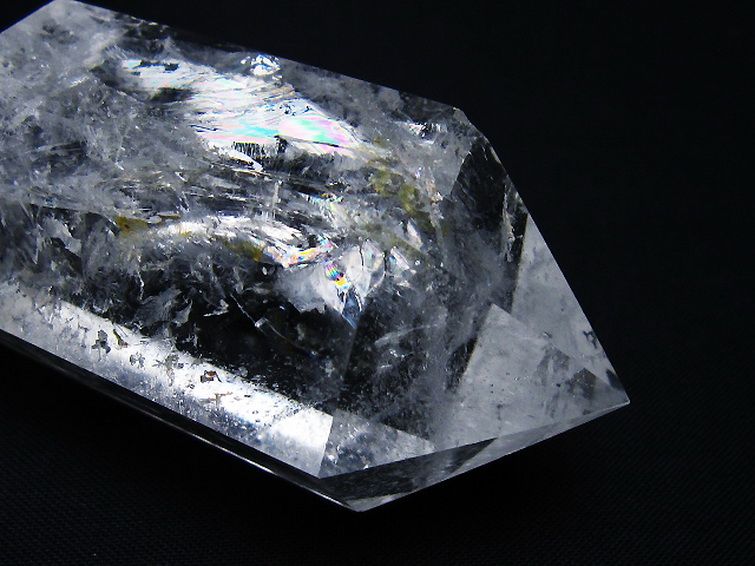 虹入り ヒマラヤ水晶ダブルポイント [t98-2724] 1枚目