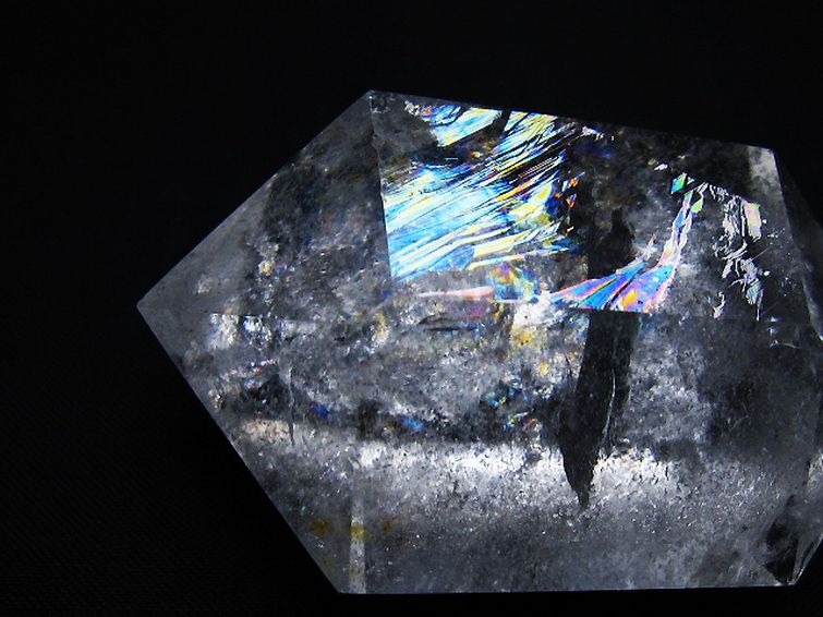 虹入り ヒマラヤ水晶ダブルポイント [t98-2736] 1枚目