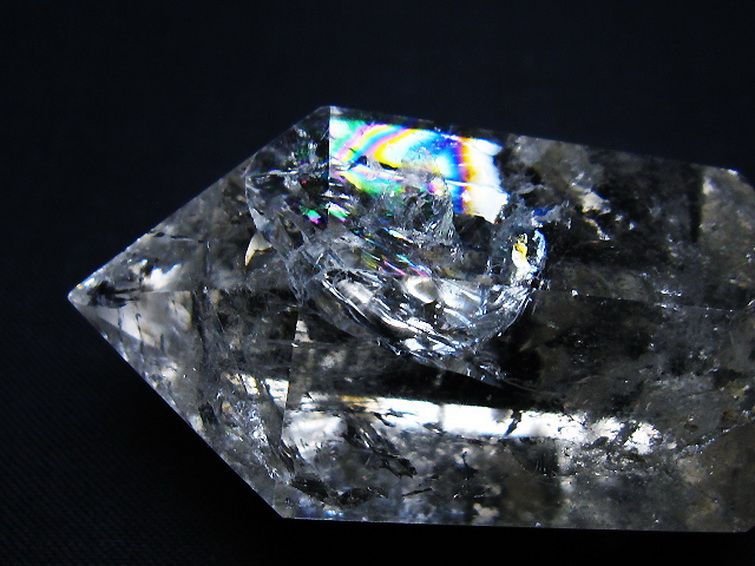 虹入り ヒマラヤ水晶ダブルポイント [t98-2742] 2枚目
