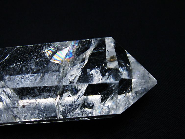 虹入り ヒマラヤ水晶ダブルポイント [t98-2766] 1枚目