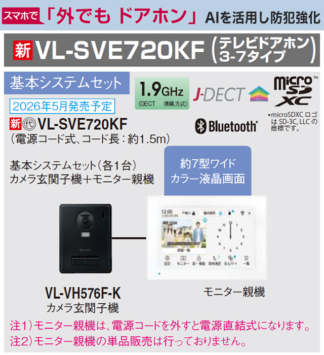 Panasonic（パナソニック） スマホで外でもドアホン ドアホン 電源