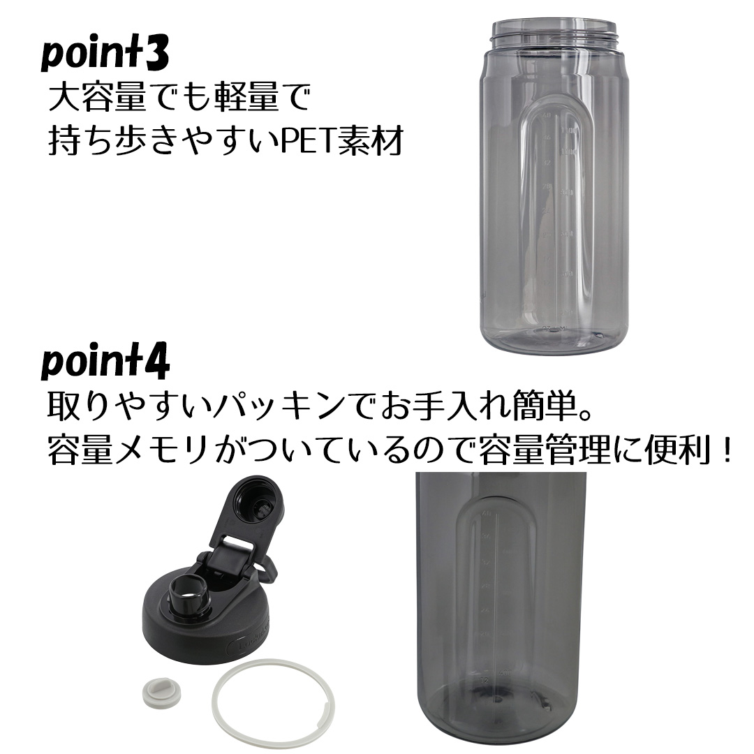 爆買 ロック＆ロック Active ウォーターボトル 1.5L ブラック