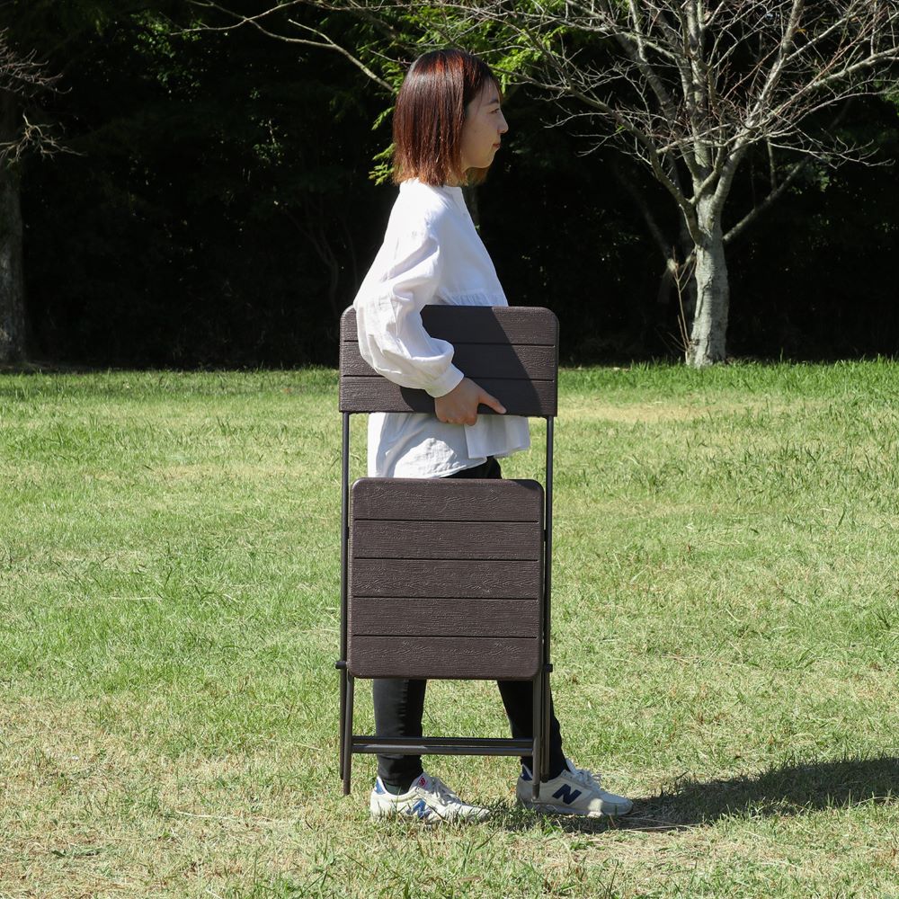 木製テーブルセット　ブラウン　収納付き 木目調サイドテーブル/ローテーブル 〔正方形 幅50cm×奥行50cm