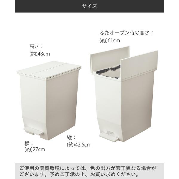 ゴミ箱 45L ペダル 両開き 日本製 2個セット ホワイト SOLOW