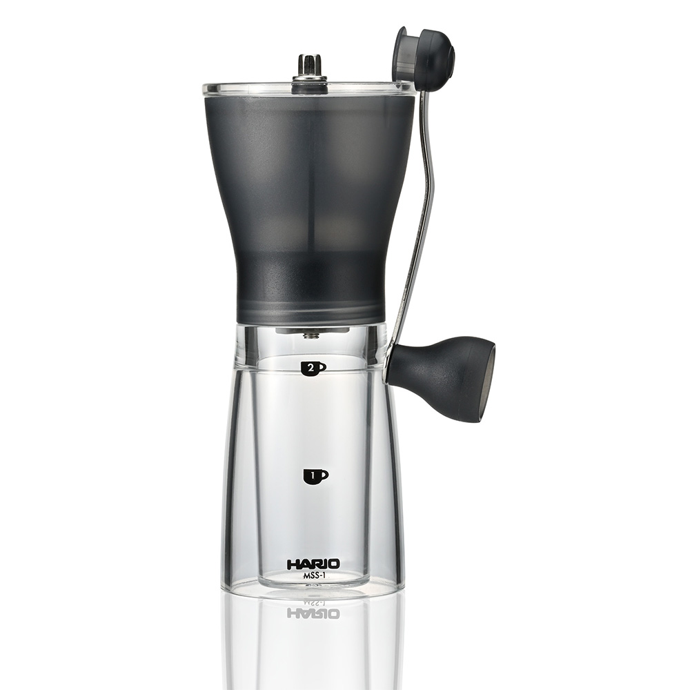 HARIO コーヒーミル セラミック スリム 透明ブラック 2杯用 MSS-1TB