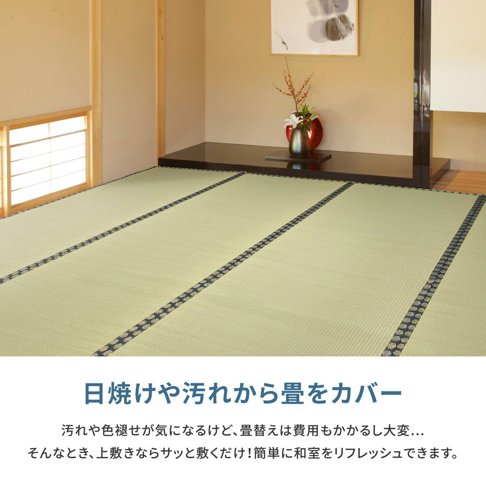 補修縁テープ付き フリーカット 裏付き い草 カーペット みすず 本間 2