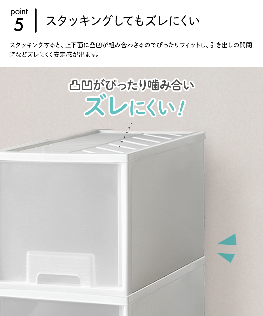 クローゼット 収納ケース 引き出し ファインコンテナ 深型 4個セット