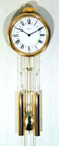 ドイツのクラシック調の真鍮製機械式振り子壁掛け時計　送料無料