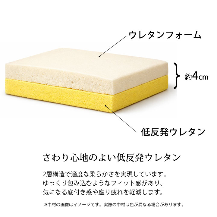 低反発クッション PVCレザー 「 ケアン 」 約40×40cm スクエア シート