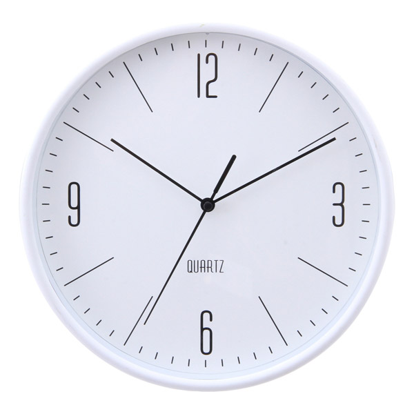 掛け時計 ホーン 25cm ホワイト/ブラック 壁掛け時計 シンプル おしゃれ かわいい｜seikatsusouzouya｜02