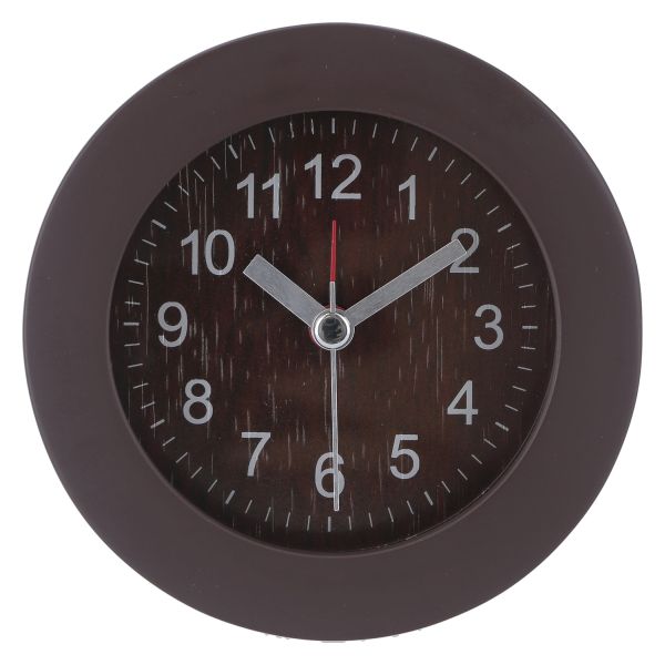 置時計 ウッド ラウンド ブラウン/ナチュラル/ホワイト ウッド風 シンプル 置き時計 おしゃれ かわいい｜seikatsusouzouya｜02