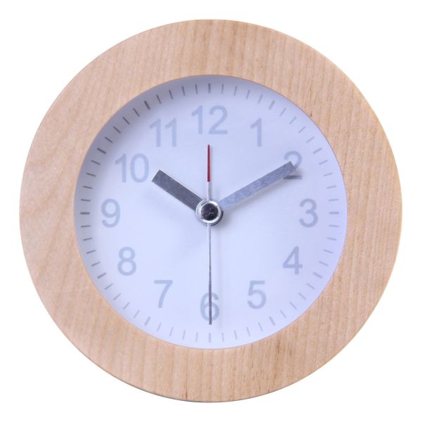 置時計 ウッド ラウンド ブラウン/ナチュラル/ホワイト ウッド風 シンプル 置き時計 おしゃれ かわいい｜seikatsusouzouya｜04