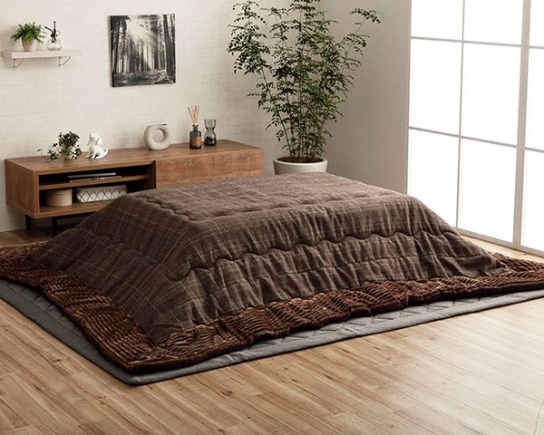 イケヒコ こたつ布団 長方形 チェック柄 「 バラン 」 約190×240cm