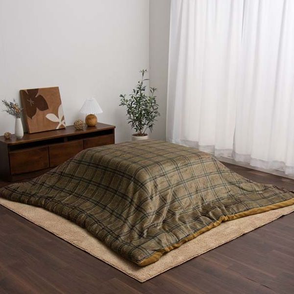 イケヒコ こたつ布団カバー ファスナータイプ 正方形 チェック柄