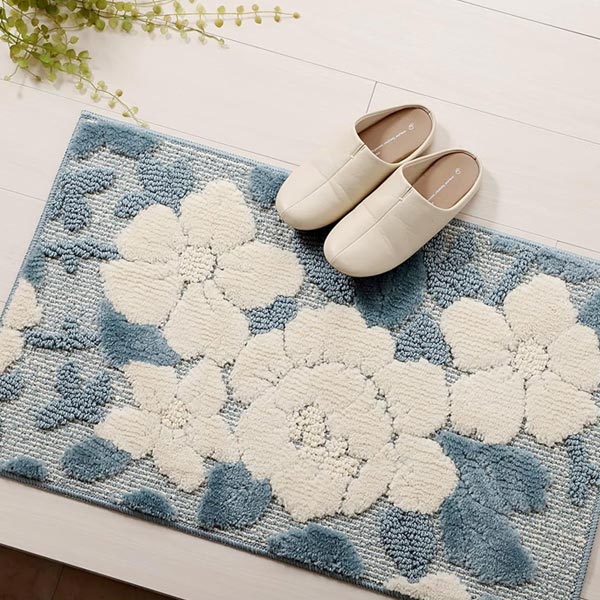 イケヒコ 玄関マット 花柄 ボリューム「 メル 玄関マット 」約60×90cm