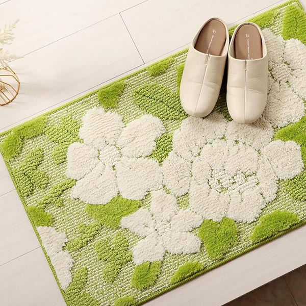イケヒコ 玄関マット 花柄 ボリューム「 メル 玄関マット 」約60×90cm
