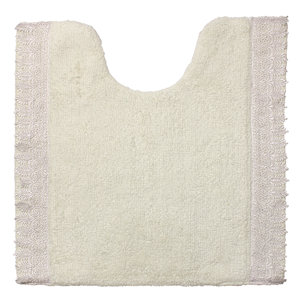 送料無料 レース コットン トイレマット 約60×60cm 綿100% コットン100