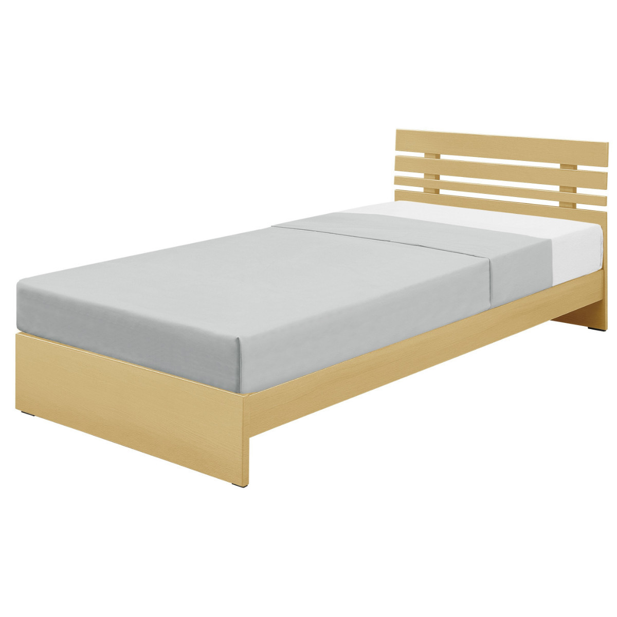 シングルベッドフレーム② 未来商会 シングルベッド 2台 ツインベッド ワイドキング 幅200cm 木製